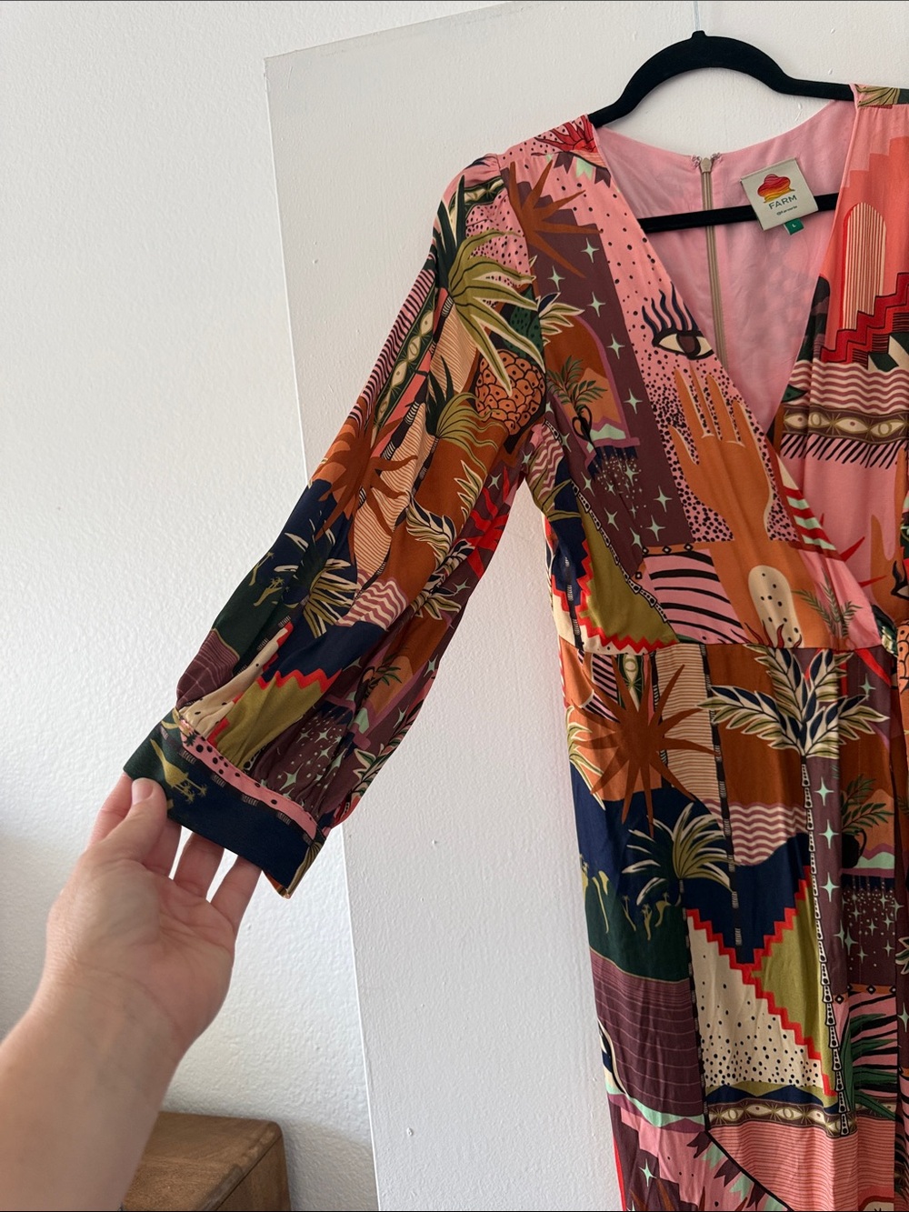 FARM Rio Pink Multi Mystical 🍃Print Jumpsuit - Picture 8 of 15